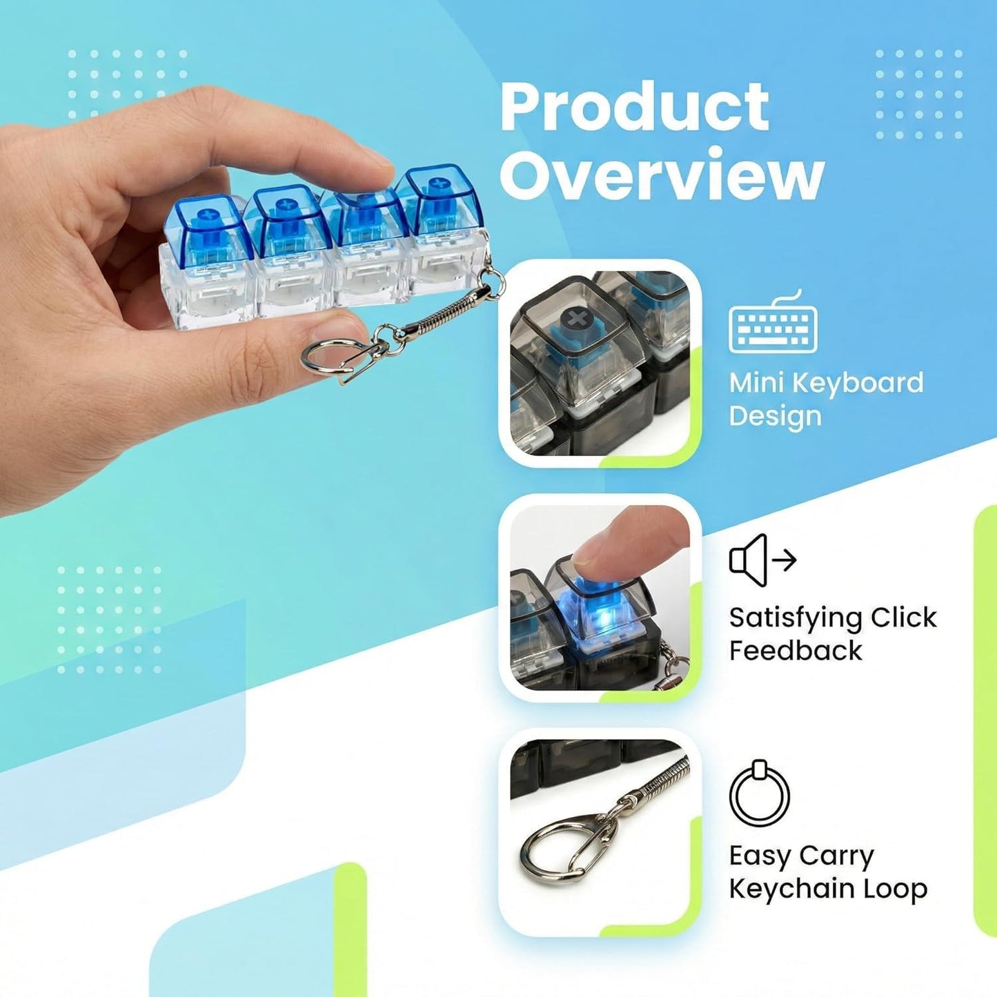 Mechanical Keyboard Fidget Keychain